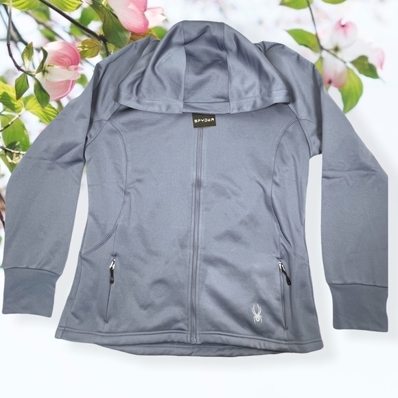 SPYDER Blue Zipper Hoodie - Picture 3 of 6